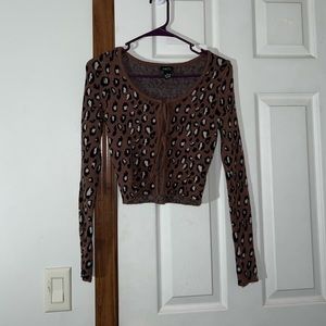 Leopard Print fitted top/jacket/coverup